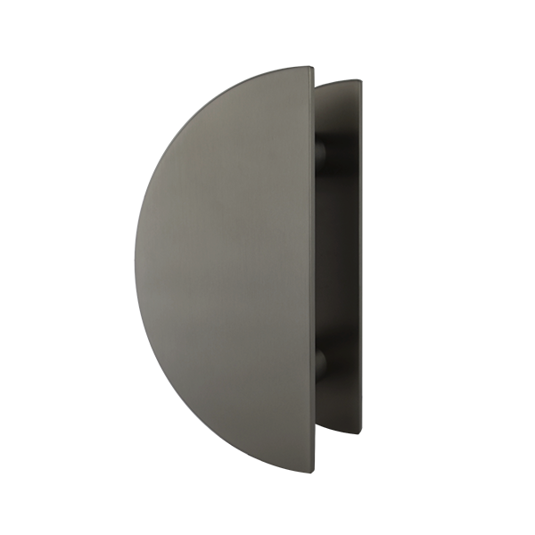 Nash Series Half Circle Door Pull Plate (Pair)  - Gunmetal Finish