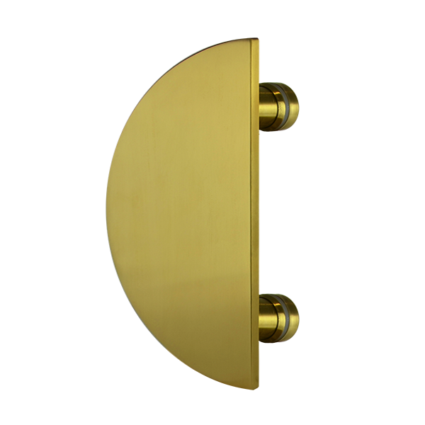 Nash Series Half Circle Single Door Plate - Brushed Brass Finish