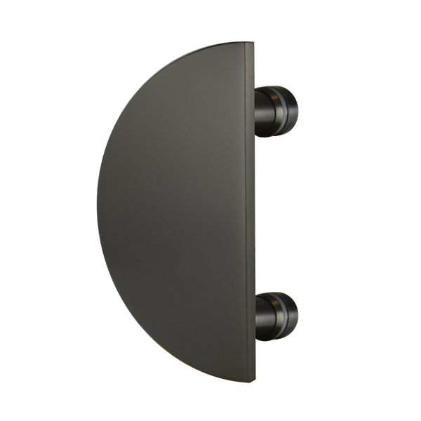 Nash Series Half Circle Single Door Plate - Gunmetal Finish