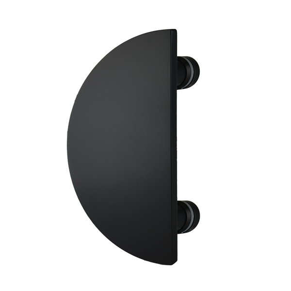 Nash Series Half Circle Single Door Plate - Matt Black Finish