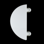 White Finish Half Circle Single Door Plate - Nash Series