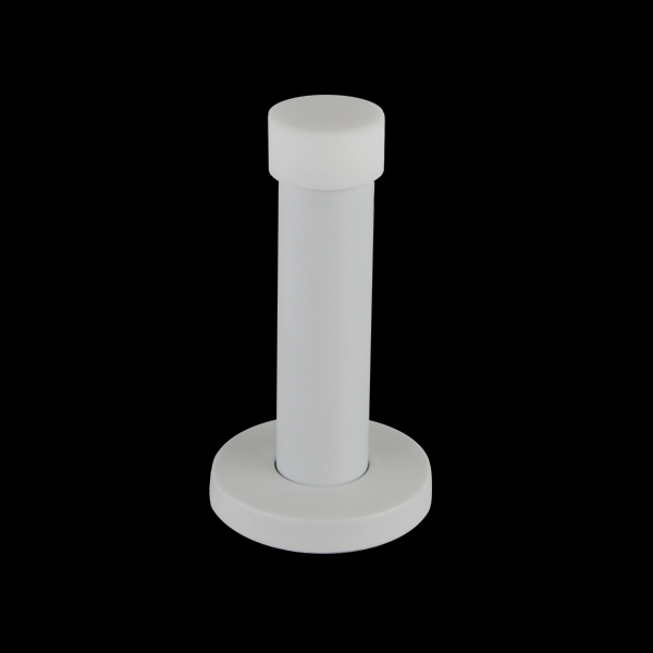 85mm Round Shaped Door Stops - White Finish