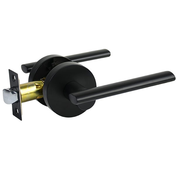 Matt Black Passage Lever Set - Coongie Series