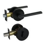 Matt black Double Cylinder Entrance Set - Coongie Series