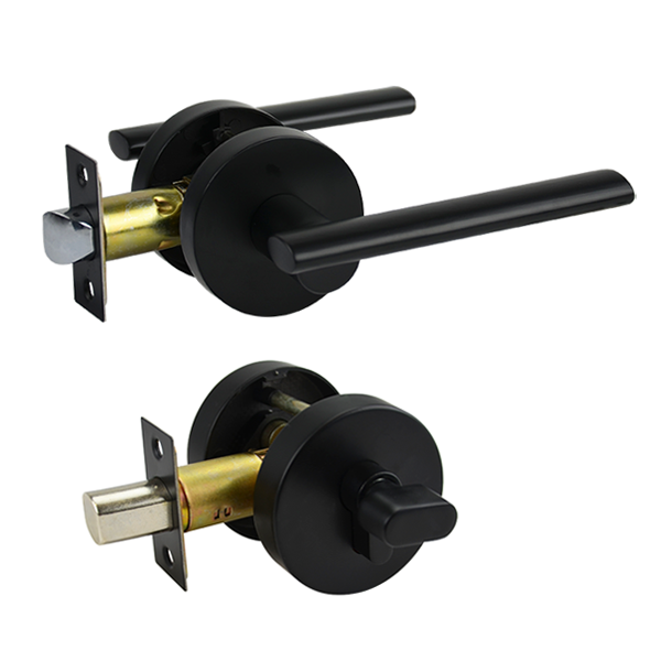 Matt black Single Cylinder Deadbolt Entrance Set - Coongie Series