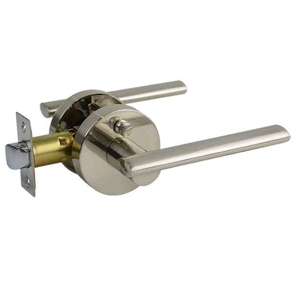 Satin Nickel Finish Privacy Lever Set  - Coongie Series