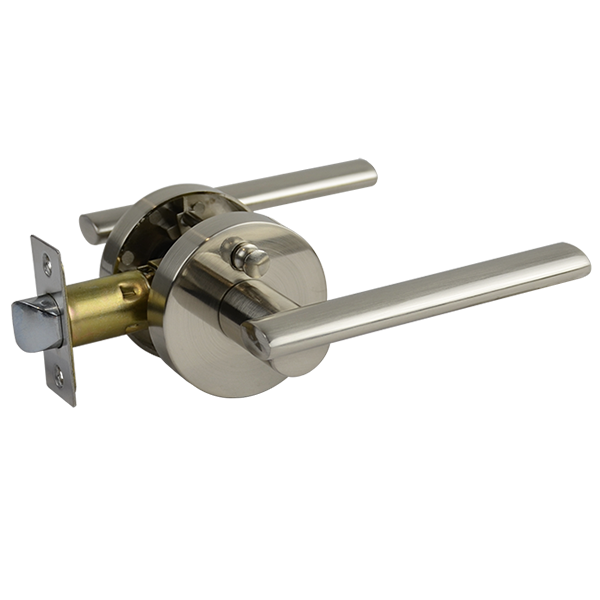 Satin Nickel Privacy Lever Set - Coongie Series