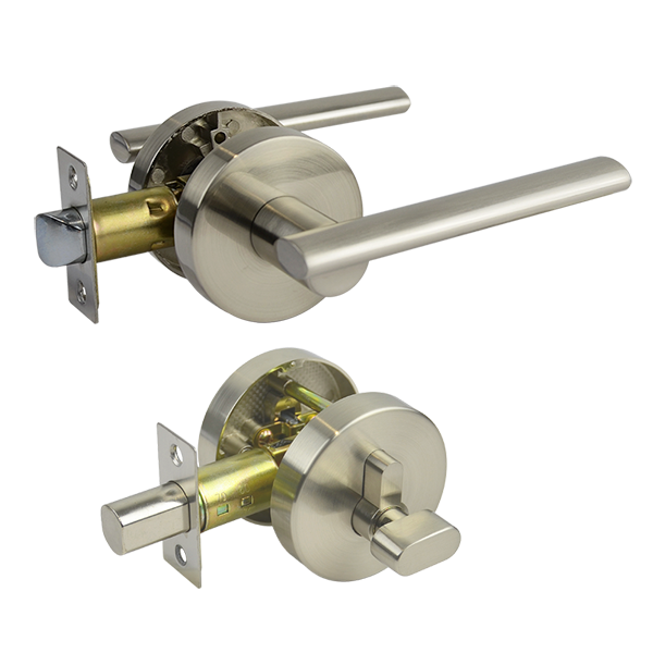 Satin Nickel Single Cylinder Entrance Set - Coongie Series