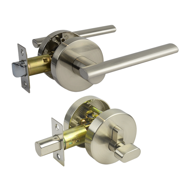 Satin Nickel Entry Deadbolt Lock Set - Coongie Series