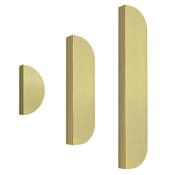 Brass Finish kitchen Handle Plates - Ellipse Series