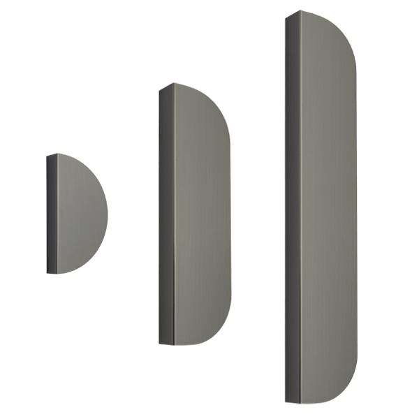 Gunmetal Finish kitchen Handle Plates - Ellipse Series