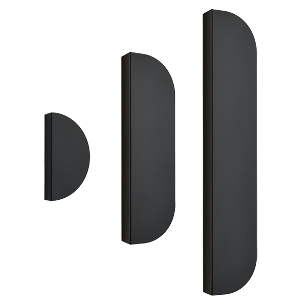 Matt Black kitchen Handle Plates - Ellipse Series