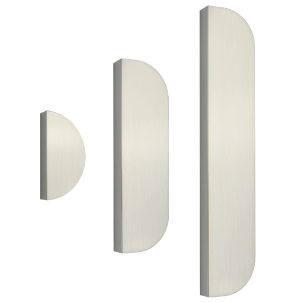 Satin Nickel kitchen Handle Plates - Ellipse Series