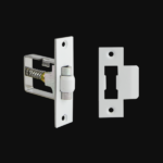 Adjustable Tongue Roller Latch - White Finish