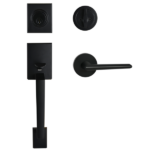 Matt Black Architectural Lever Pull with Deadbolt -  Elphinestone Series