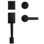 Matt Black Architectural Lever Pull with Deadbolt -  Menindee Series