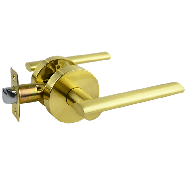 Brushed Brass Passage Lever Set - Coongie Series