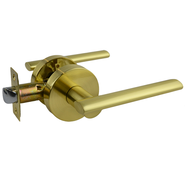 Brushed Brass Passage Lever Set - Coongie Series