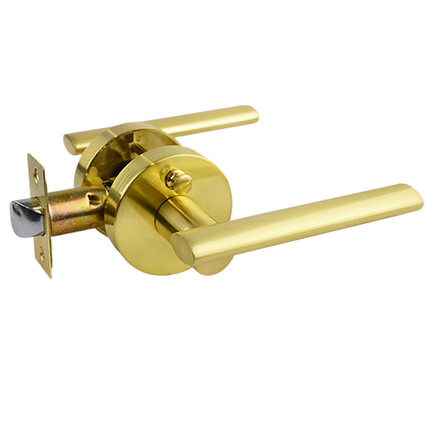 Brushed Brass Privacy Lever Set - Coongie Series