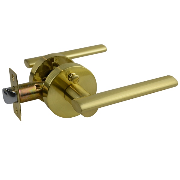 Brushed Brass Privacy Lever Set - Coongie Series