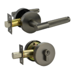 Brushed Gunmetal Double Cylinder Entrance Set - Esperance Series