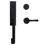 Matt Black Entrance Lockset with Hillier Handle - Max Series