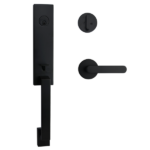 Matt Black Entrance Lockset with Menindee Handle - Max Series