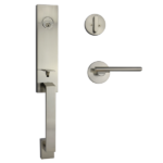Satin Nickel Entrance Coongie Handle Lockset - Max Series