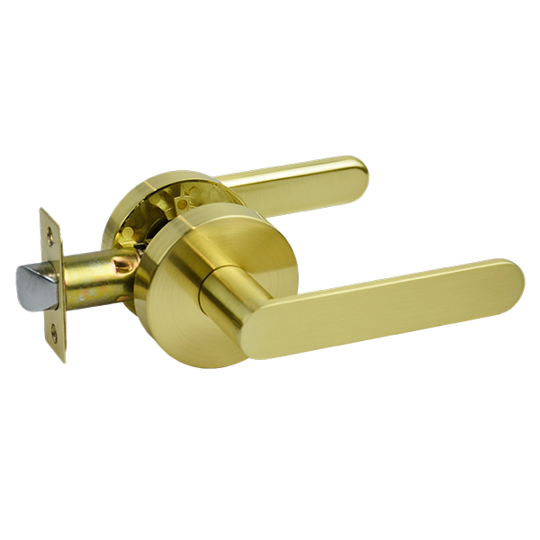 Brushed Brass Passage Lever Set - Menindee Series