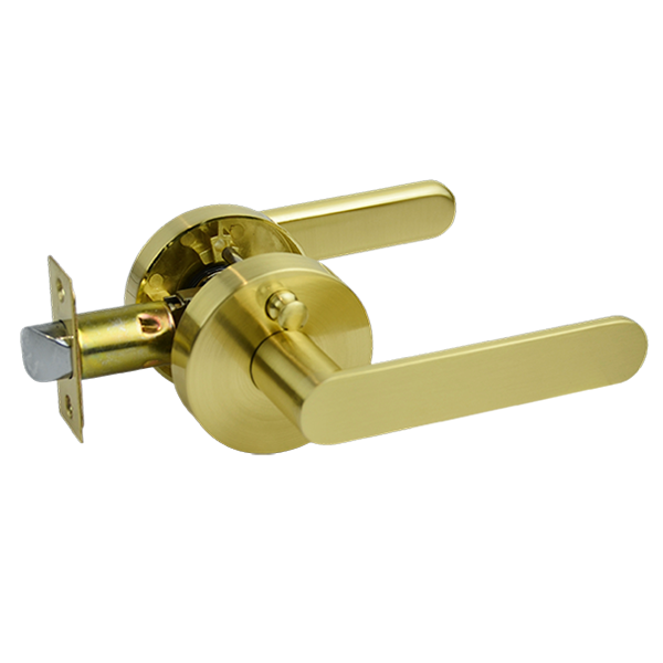 Brushed Brass Privacy Lever Set - Menindee Series