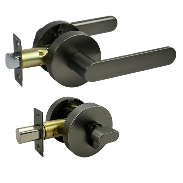 Gunmetal Finish Entrance Handle Set - Menindee Series