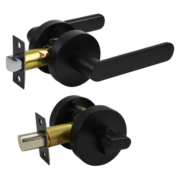 Matt black Entry Deadbolt Lock Set - Menindee Series