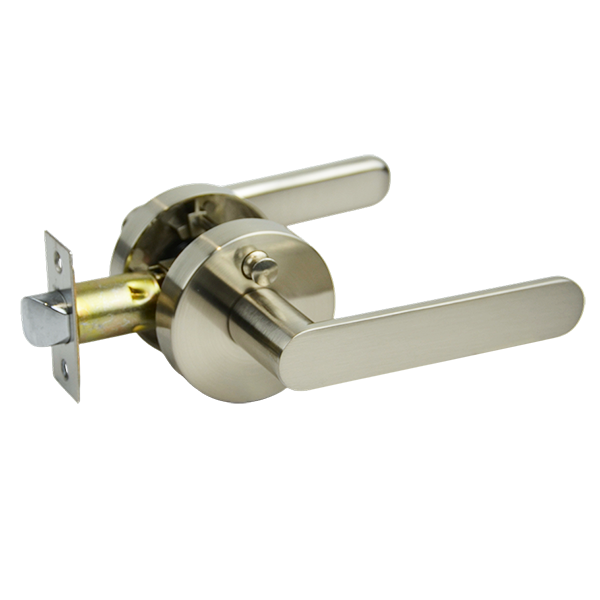 Satin Nickel Privacy Lever Set  - Menindee Series