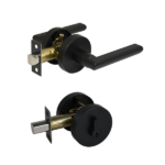St Clair Series Double Cylinder Entrance Set - Matt Black Finish