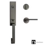 Gunmetal Finish Entrance Coongie Handle Lockset - Max Series