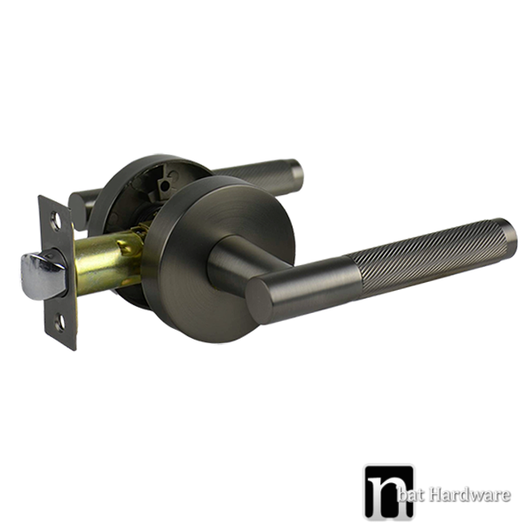 Gunmetal Finish Passage Lever Set - Carter Series