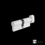 70mm Euro Single Cylinder - White Finish