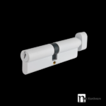 100mm Euro Single Cylinder - White Finish